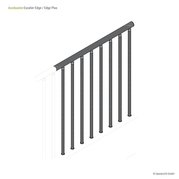 Brüstungsgeländer für die Treppen Edge und Edge Plus