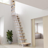 Raumspartreppe Edge PLUS - Grau, - 284cm (10 Stufen + Podest)