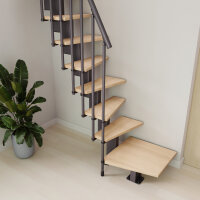 Raumspartreppe Edge PLUS - Grau, - 284cm (10 Stufen + Podest)