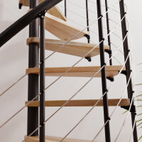 Platzsparende Spindeltreppe - Nova INOX