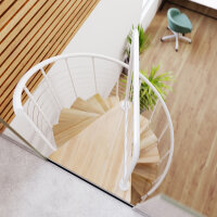 Platzsparende Spindeltreppe - Nova INOX