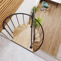 Platzsparende Spindeltreppe - Nova INOX