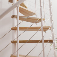 Platzsparende Spindeltreppe - Nova INOX