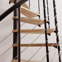 Platzsparende Spindeltreppe - Nova INOX