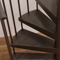 Platzsparende Spindeltreppe - F20