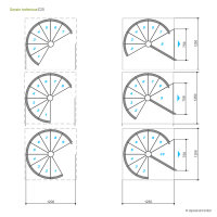Platzsparende Spindeltreppe - C20